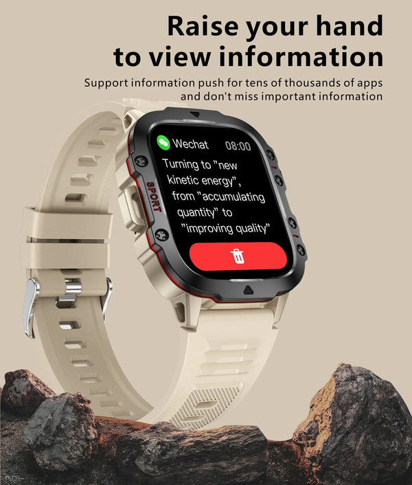Planet Gates 2024 New For Xiaomi Military Smart Watch Men IP68 5ATM Outdoor Sports Fitness Tracker 24H Health Monitor 1.96 inch Smartwatches