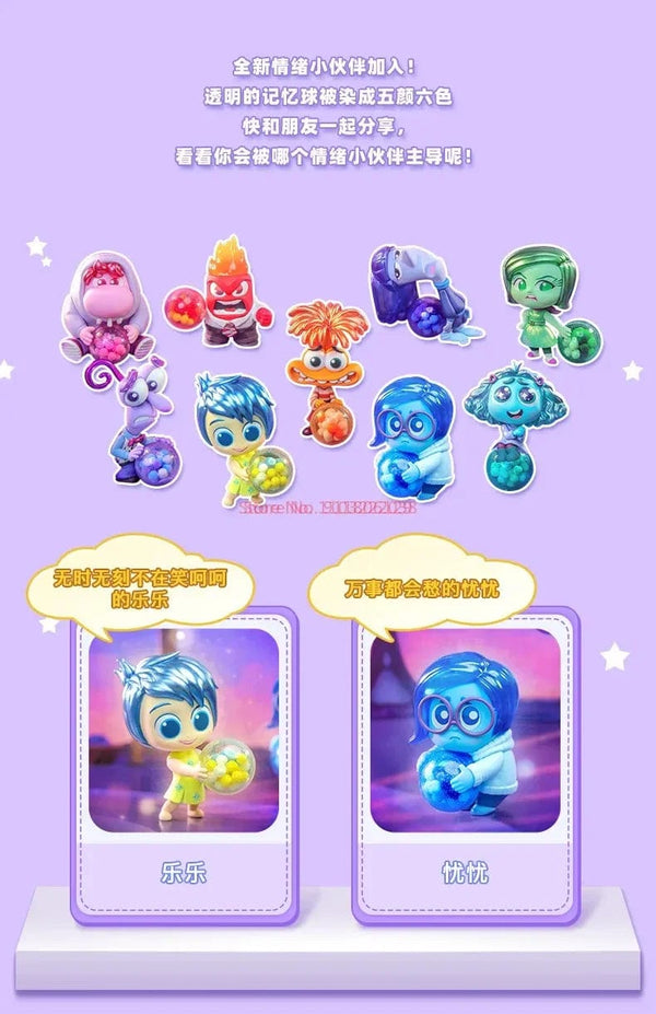 Planet Gates 2024 New Hot Toys Disney Pixar Inside Out 2 Joy Sadness Anger Disgust Cosbi Collectible Figurine Mini Doll Kids Birthday Gift