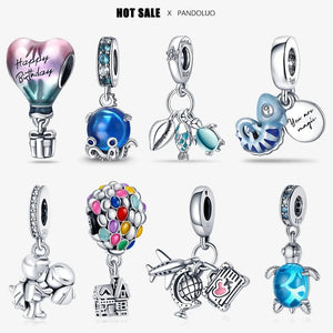 Planet Gates 2024 New in Hot Sale Original Charm Beads Fit Pandach Bracelet For Women 925 Silver Glow Discoloration Pendant Bead Jewelry Gift