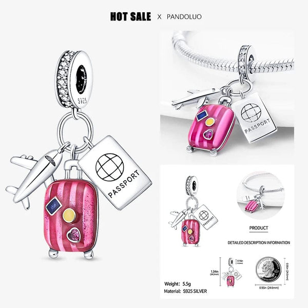 Planet Gates 2024 New in Hot Sale Original Charm Beads Fit Pandach Bracelet For Women 925 Silver Glow Discoloration Pendant Bead Jewelry Gift