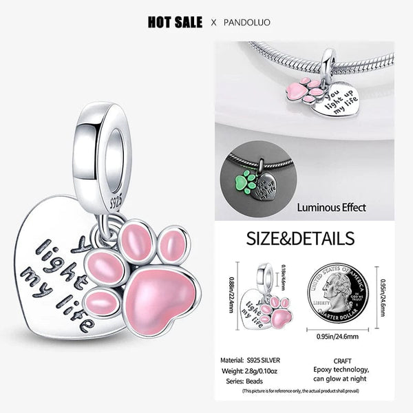 Planet Gates 2024 New in Hot Sale Original Charm Beads Fit Pandach Bracelet For Women 925 Silver Glow Discoloration Pendant Bead Jewelry Gift