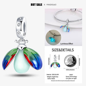 Planet Gates 2024 New in Hot Sale Original Charm Beads Fit Pandach Bracelet For Women 925 Silver Glow Discoloration Pendant Bead Jewelry Gift