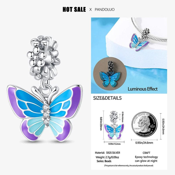 Planet Gates 2024 New in Hot Sale Original Charm Beads Fit Pandach Bracelet For Women 925 Silver Glow Discoloration Pendant Bead Jewelry Gift