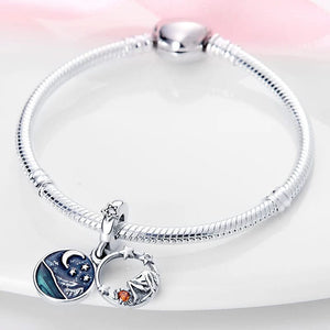 Planet Gates 2024 New in Hot Sale Original Charm Beads Fit Pandach Bracelet For Women 925 Silver Glow Discoloration Pendant Bead Jewelry Gift