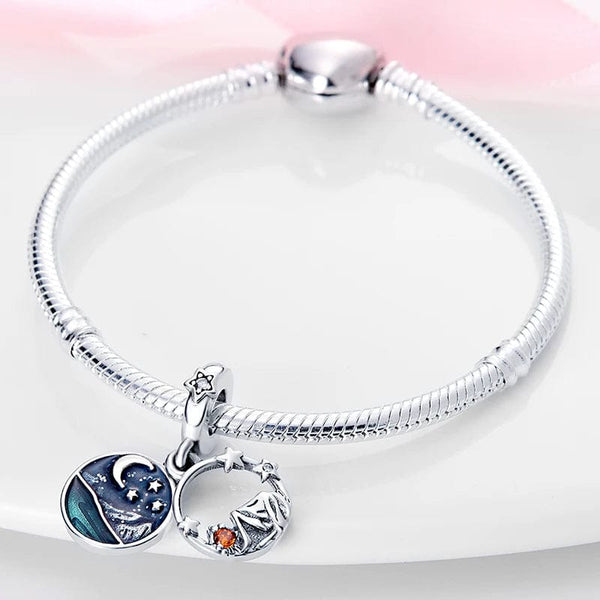 Planet Gates 2024 New in Hot Sale Original Charm Beads Fit Pandach Bracelet For Women 925 Silver Glow Discoloration Pendant Bead Jewelry Gift