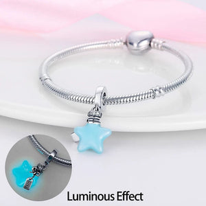 Planet Gates 2024 New in Hot Sale Original Charm Beads Fit Pandach Bracelet For Women 925 Silver Glow Discoloration Pendant Bead Jewelry Gift