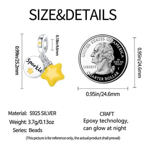 Planet Gates 2024 New in Hot Sale Original Charm Beads Fit Pandach Bracelet For Women 925 Silver Glow Discoloration Pendant Bead Jewelry Gift