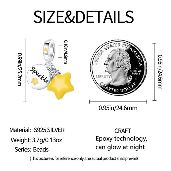 Planet Gates 2024 New in Hot Sale Original Charm Beads Fit Pandach Bracelet For Women 925 Silver Glow Discoloration Pendant Bead Jewelry Gift