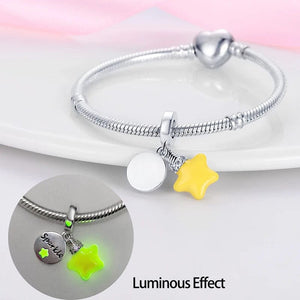 Planet Gates 2024 New in Hot Sale Original Charm Beads Fit Pandach Bracelet For Women 925 Silver Glow Discoloration Pendant Bead Jewelry Gift