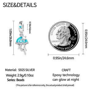 Planet Gates 2024 New in Hot Sale Original Charm Beads Fit Pandach Bracelet For Women 925 Silver Glow Discoloration Pendant Bead Jewelry Gift