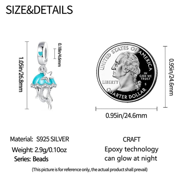 Planet Gates 2024 New in Hot Sale Original Charm Beads Fit Pandach Bracelet For Women 925 Silver Glow Discoloration Pendant Bead Jewelry Gift