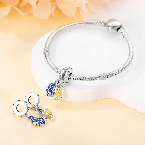 Planet Gates 2024 New in Hot Sale Original Charm Beads Fit Pandach Bracelet For Women 925 Silver Glow Discoloration Pendant Bead Jewelry Gift
