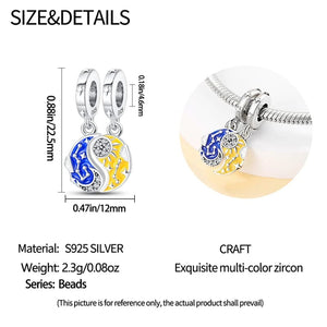 Planet Gates 2024 New in Hot Sale Original Charm Beads Fit Pandach Bracelet For Women 925 Silver Glow Discoloration Pendant Bead Jewelry Gift