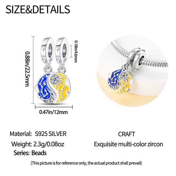 Planet Gates 2024 New in Hot Sale Original Charm Beads Fit Pandach Bracelet For Women 925 Silver Glow Discoloration Pendant Bead Jewelry Gift