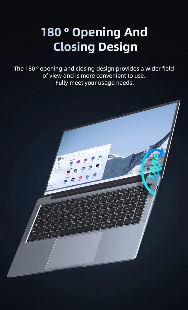 Planet Gates 2024 New Laptop Computer Windows 11 Pro Ultra Slim Notebook 14.1 Inch Intel Pentium N3700 16GB 1024GB Office Study PC Computer