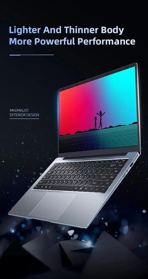 Planet Gates 2024 New Laptop Computer Windows 11 Pro Ultra Slim Notebook 14.1 Inch Intel Pentium N3700 16GB 1024GB Office Study PC Computer