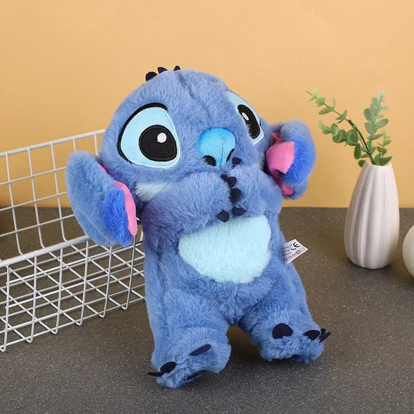 Planet Gates 2024 New Lilo&Stitch Plush Doll Breath Child Peluche Kawaii Soothes Toy Anime Baby Music Light Sleep Toys Pink Stitch Kid Gifts