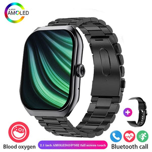 Planet Gates 2024 New Men Smart Watch HD Bluetooth Call 2.1 Inch AMOLED Screen GPS Sport Tracker Blood Pressure Women NFC Original Smartwatch