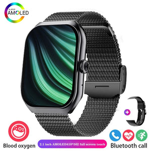 Planet Gates 2024 New Men Smart Watch HD Bluetooth Call 2.1 Inch AMOLED Screen GPS Sport Tracker Blood Pressure Women NFC Original Smartwatch