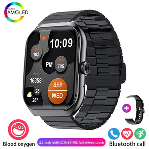 Planet Gates 2024 New Men Smart Watch HD Bluetooth Call 2.1 Inch AMOLED Screen GPS Sport Tracker Blood Pressure Women NFC Original Smartwatch