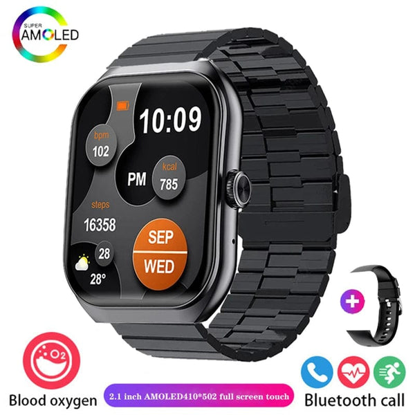 Planet Gates 2024 New Men Smart Watch HD Bluetooth Call 2.1 Inch AMOLED Screen GPS Sport Tracker Blood Pressure Women NFC Original Smartwatch