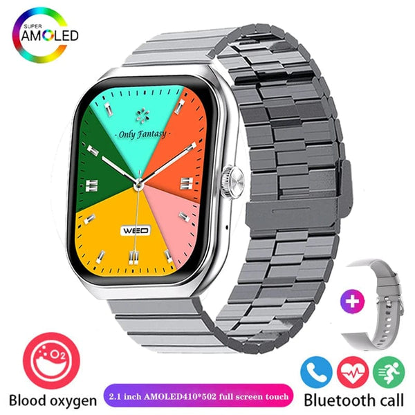 Planet Gates 2024 New Men Smart Watch HD Bluetooth Call 2.1 Inch AMOLED Screen GPS Sport Tracker Blood Pressure Women NFC Original Smartwatch