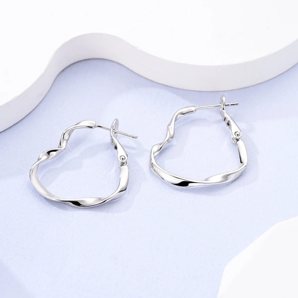 Planet Gates 2024 New Sterling Silver S9255 Solid Color Atmospheric Earrings Ear Loops Simple Fine Jewelry Women Girls Fashion Party Gift