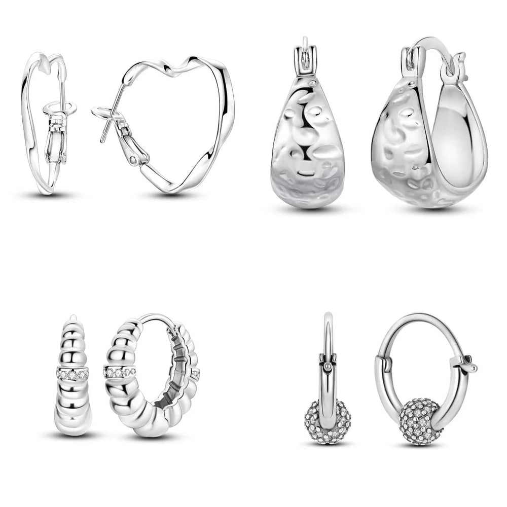 Planet Gates 2024 New Sterling Silver S9255 Solid Color Atmospheric Earrings Ear Loops Simple Fine Jewelry Women Girls Fashion Party Gift