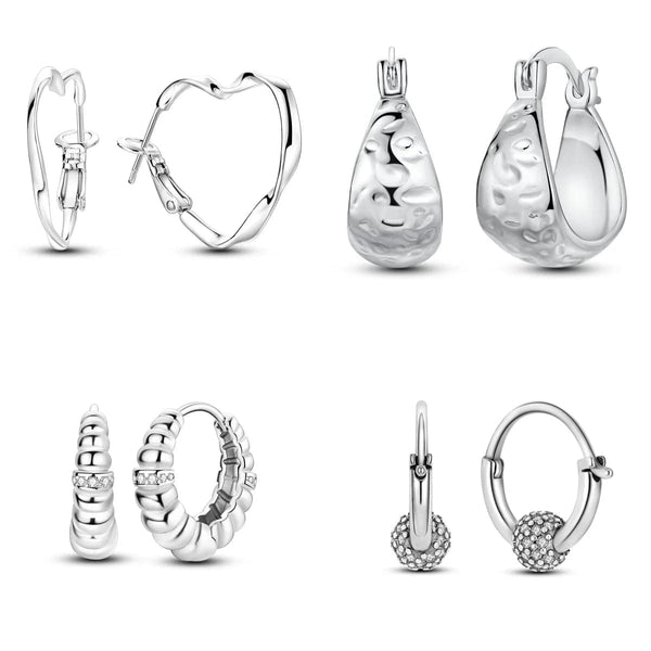 Planet Gates 2024 New Sterling Silver S9255 Solid Color Atmospheric Earrings Ear Loops Simple Fine Jewelry Women Girls Fashion Party Gift