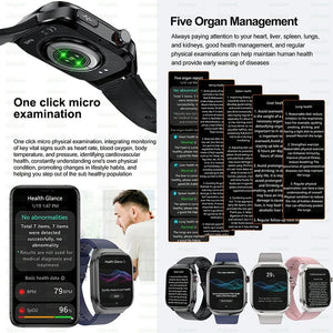 Planet Gates 2024 New Uric Acid Blood Fat Smartwatch ECG Blood Glucose Heart Rate Blood Pressure Health Monitoring Smart Watch For HUAWEI IOS