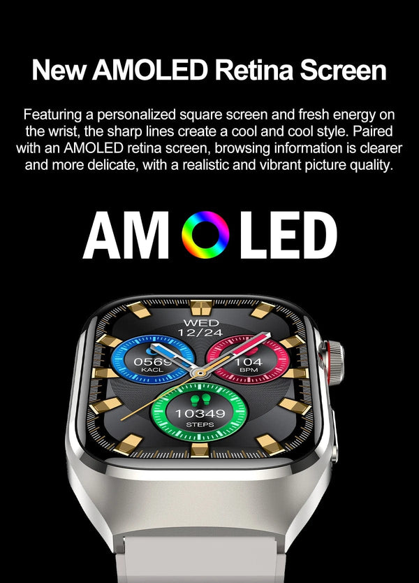 Planet Gates 2024 New Uric Acid Blood Fat Smartwatch ECG Blood Glucose Heart Rate Blood Pressure Health Monitoring Smart Watch For HUAWEI IOS
