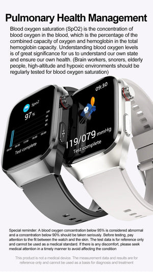 Planet Gates 2024 New Uric Acid Blood Fat Smartwatch ECG Blood Glucose Heart Rate Blood Pressure Health Monitoring Smart Watch For HUAWEI IOS
