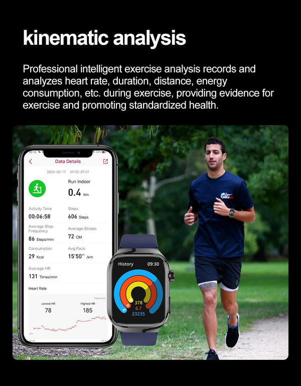 Planet Gates 2024 New Uric Acid Blood Fat Smartwatch ECG Blood Glucose Heart Rate Blood Pressure Health Monitoring Smart Watch For HUAWEI IOS