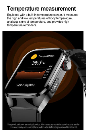 Planet Gates 2024 New Uric Acid Blood Fat Smartwatch ECG Blood Glucose Heart Rate Blood Pressure Health Monitoring Smart Watch For HUAWEI IOS
