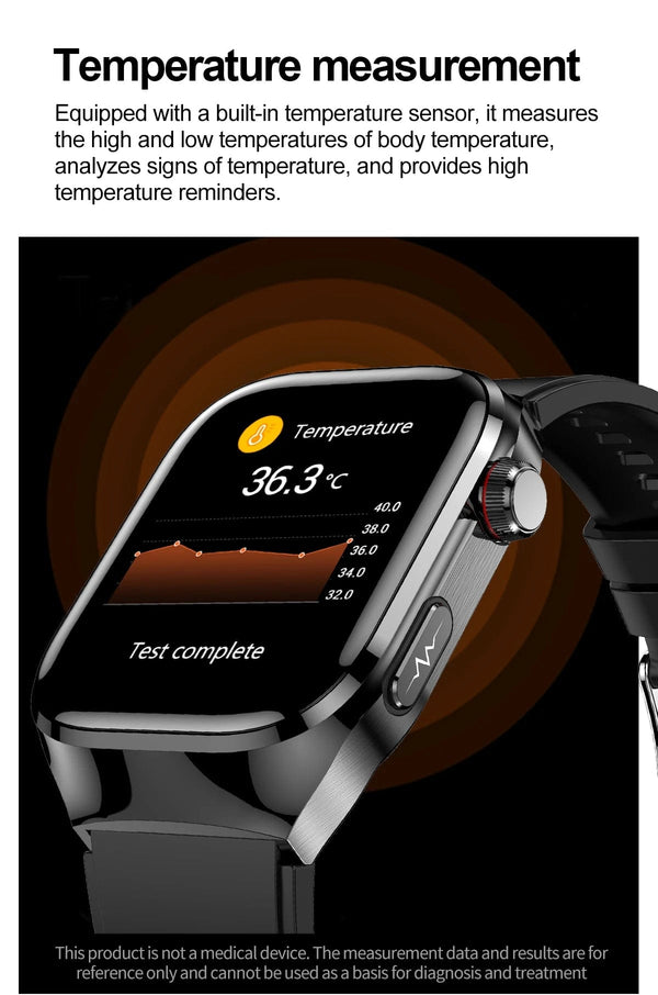 Planet Gates 2024 New Uric Acid Blood Fat Smartwatch ECG Blood Glucose Heart Rate Blood Pressure Health Monitoring Smart Watch For HUAWEI IOS