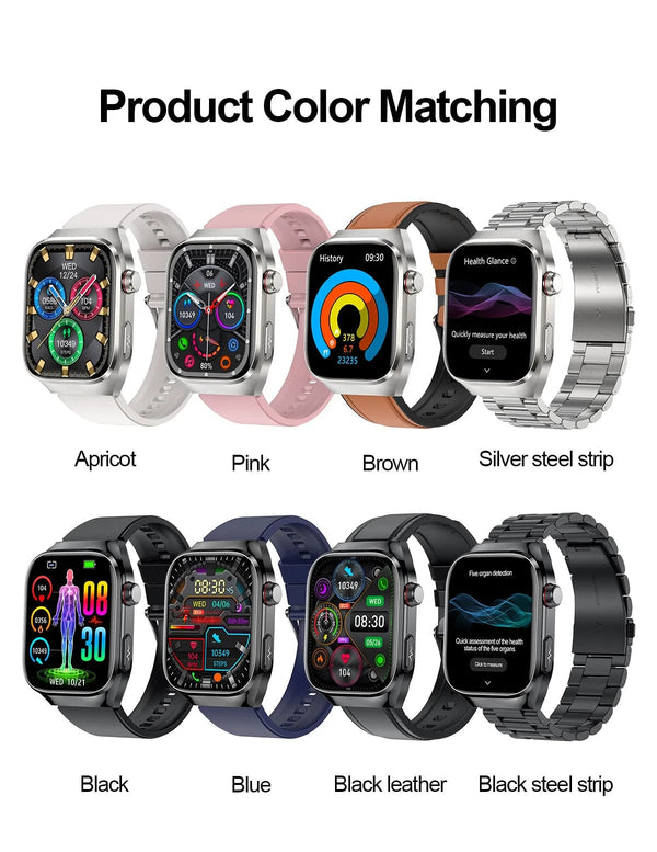 Planet Gates 2024 New Uric Acid Blood Fat Smartwatch ECG Blood Glucose Heart Rate Blood Pressure Health Monitoring Smart Watch For HUAWEI IOS