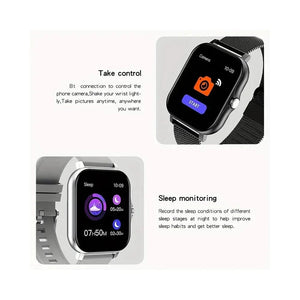 Planet Gates 2024 Smart Watch Android Phone 1.44'' Inch Color Screen Bluetooth Call Blood Oxygen/Pressure Monitoring Smart Watch Women Men