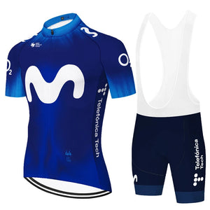 Planet Gates 2024 Team Movistar cycling jersey men cycling set Maillot Ropa Ciclismo Jersey Men Summer Bike Jersey Set Bike Bicycle Wear MTB