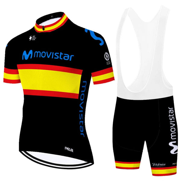 Planet Gates 2024 Team Movistar cycling jersey men cycling set Maillot Ropa Ciclismo Jersey Men Summer Bike Jersey Set Bike Bicycle Wear MTB