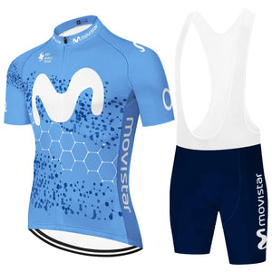 Planet Gates 2024 Team Movistar cycling jersey men cycling set Maillot Ropa Ciclismo Jersey Men Summer Bike Jersey Set Bike Bicycle Wear MTB