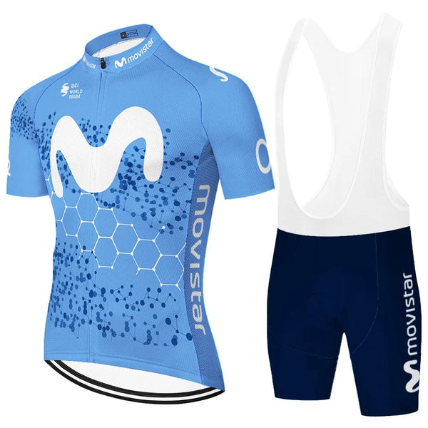 Planet Gates 2024 Team Movistar cycling jersey men cycling set Maillot Ropa Ciclismo Jersey Men Summer Bike Jersey Set Bike Bicycle Wear MTB