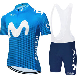 Planet Gates 2024 Team Movistar cycling jersey men cycling set Maillot Ropa Ciclismo Jersey Men Summer Bike Jersey Set Bike Bicycle Wear MTB