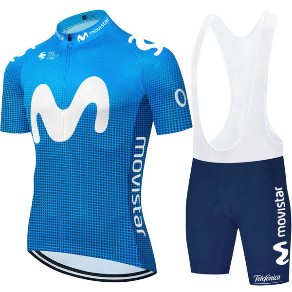 Planet Gates 2024 Team Movistar cycling jersey men cycling set Maillot Ropa Ciclismo Jersey Men Summer Bike Jersey Set Bike Bicycle Wear MTB