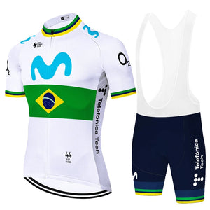 Planet Gates 2024 Team Movistar cycling jersey men cycling set Maillot Ropa Ciclismo Jersey Men Summer Bike Jersey Set Bike Bicycle Wear MTB