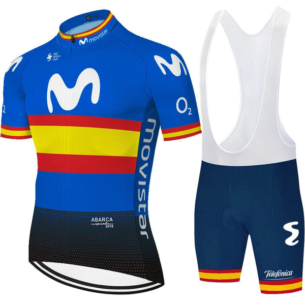 Planet Gates 2024 Team Movistar cycling jersey men cycling set Maillot Ropa Ciclismo Jersey Men Summer Bike Jersey Set Bike Bicycle Wear MTB
