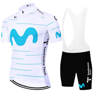 Planet Gates 2024 Team Movistar cycling jersey men cycling set Maillot Ropa Ciclismo Jersey Men Summer Bike Jersey Set Bike Bicycle Wear MTB