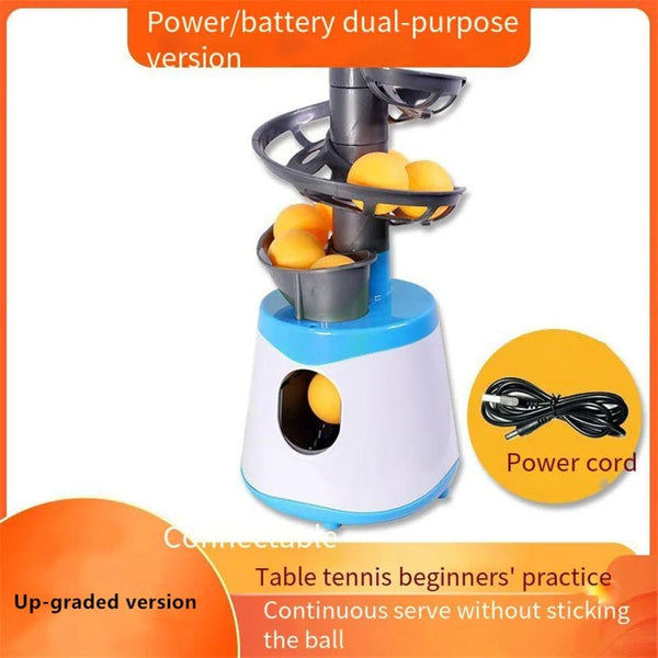 Planet Gates 2024 Up-graded Portable Table Tennis Ball Pitcher Dual Power Supply Version Ping Pong Ball Robot Pitching Machine For Trainers