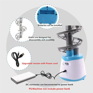 Planet Gates 2024 Up-graded Portable Table Tennis Ball Pitcher Dual Power Supply Version Ping Pong Ball Robot Pitching Machine For Trainers