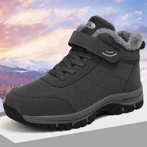 Planet Gates 2024 Winter Women Men Boots Waterproof Leather Sneakers Men Ankle Boots Outdoor Not Slip Plush Warm Snow Hiking Boots Man Shoes