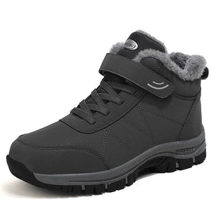 Planet Gates 2024 Winter Women Men Boots Waterproof Leather Sneakers Men Ankle Boots Outdoor Not Slip Plush Warm Snow Hiking Boots Man Shoes